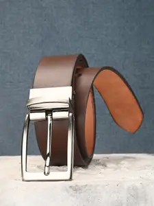 BuckleUp Men Textured Leather Slim Belt