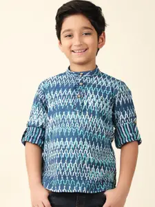 Fabindia Boys Abstract Printed Cotton Kurta