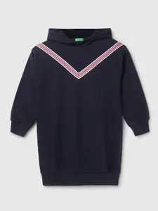 United Colors of Benetton Girls Hooded Cotton T-shirt Dress
