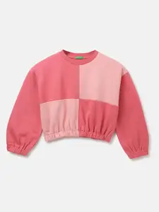 United Colors of Benetton Girls Pink Sweatshirt