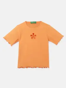 United Colors of Benetton Girls Cut Out Cotton Top