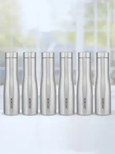 BOROSIL Swan Silver Toned 6 Pieces Stainless Steel Single Wall Water Bottle 1000 ml each