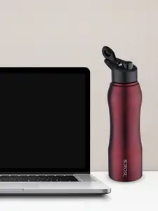 BOROSIL Grip N Sip 5-Pieces Maroon Single Wall Bottle 1L Each