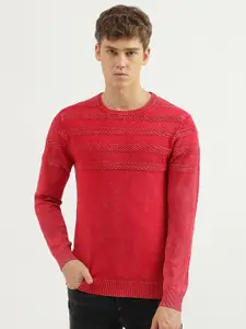United Colors of Benetton Self Design Cotton Pullover Sweater