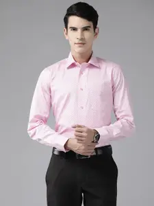 Blackberrys Pure Cotton Slim Fit Micro Checked Formal Shirt