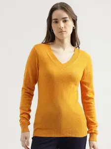 United Colors of Benetton V-Neck Long Sleeves Pullover Sweater