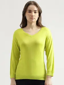 United Colors of Benetton V-Neck Long Sleeves Pullover