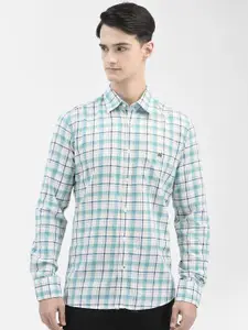 Crimsoune Club Slim Fit Tartan Checked Cotton Casual Shirt