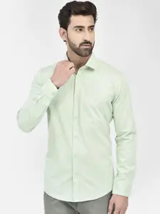 Crimsoune Club Spread Collar Slim Fit Cotton Casual Shirt