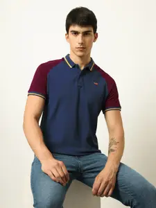 Lee Colorblocked Polo Collar Slim Fit T-shirt