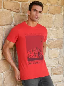 Lee Graphic Printed Cotton Slim Fit T-shirt