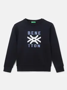 United Colors of Benetton Boys Brand Logo Printed Sweatshirt