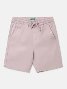 United Colors of Benetton Boys Mid Rise Cotton Shorts