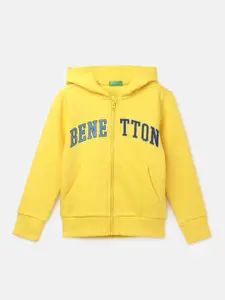 United Colors of Benetton Boys Printed Front-Open Sweatshirt