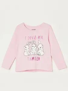 Juniors by Lifestyle Girls Pink Printed T-shirt