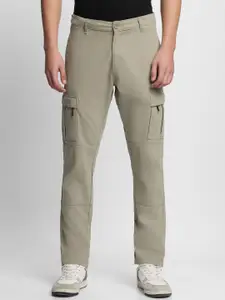 Dennis Lingo Men Mid-Rise Slim Fit Wrinkle Free Cargos