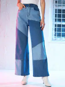 SASSAFRAS Women Blue Straight Fit High-Rise Stretchable Jeans