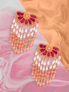 Crunchy Fashion Beaded Floral Chandbalis Earrings