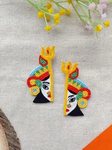 Crunchy Fashion Beaded Geometric Studs Earrings