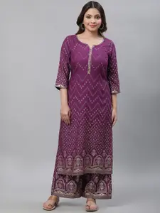 AURELIA Ethnic Motifs Printed Straight Kurta