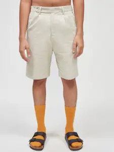 Bhaane Men Mid-Rise Cotton Shorts
