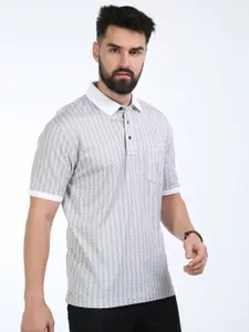 Classic Polo Geometric Printed Polo Collar Cotton T-Shirt