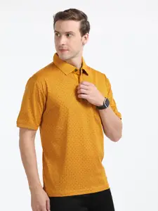 Classic Polo Abstract Print Polo Collar Cotton T-shirt