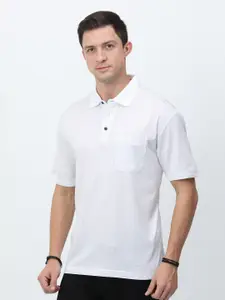 Classic Polo Geometric Print Polo Collar Pockets Cotton T-shirt