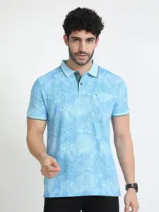 Classic Polo Abstract Printed Polo Collar Slim Fit T-shirt
