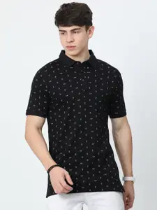 Classic Polo Printed Polo Collar Slim Fit Cotton T-shirt