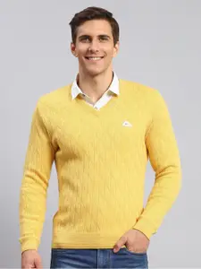 Monte Carlo V- Neck Open Knit Ribbed Pullover