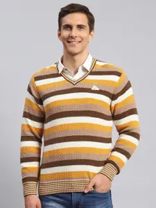 Monte Carlo Striped Ribbed Woollen Pullover