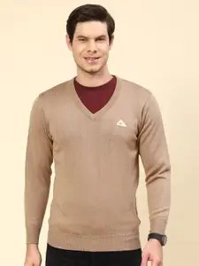 Monte Carlo V-Neck Ribbed Pure Wool Pullover