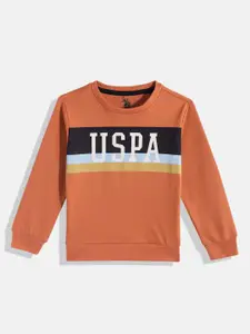 U.S. Polo Assn. Kids Boys Printed Pure Cotton Sweatshirt