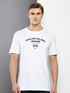 Calvin Klein Jeans Typography Printed Cotton Casual T-Shirt