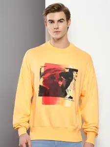Calvin Klein Jeans Graphic Printed Pullover Pure Cotton Sweatshirt