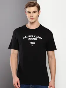 Calvin Klein Jeans Typography Printed Cotton Casual T-Shirt