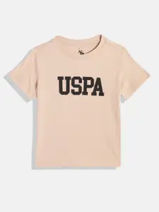 U.S. Polo Assn. Kids Boys Brand Logo Printed Pure Cotton T-shirt