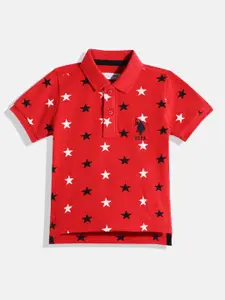 U.S. Polo Assn. Kids Boys Conversational Printed Pure Cotton T-shirt