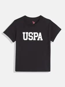 U.S. Polo Assn. Kids Boys Brand Logo Printed Pure Cotton T-shirt