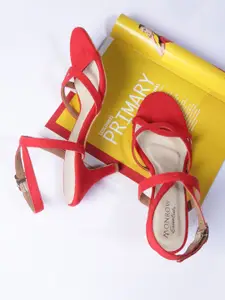 Monrow Women Red Solid Sandals