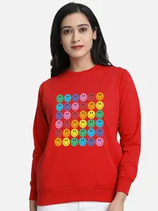 CHOZI Geometric Printed Fleece Sweatshirt