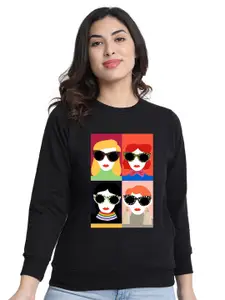 CHOZI Graphic Printed Fleece Sweatshirt