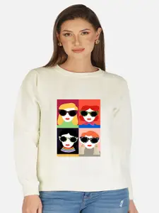 CHOZI Graphic Printed Fleece Sweatshirt