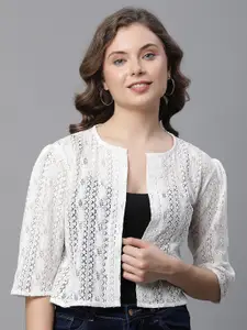 UnaOne Self Design Pure Cotton Shrug