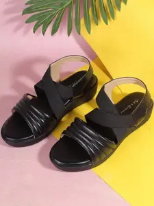 Mast & Harbour Black Solid Comfort Heels