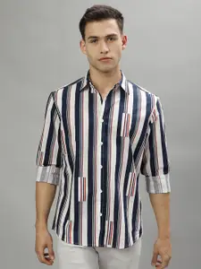 Iconic Striped Button-Down Collar Cotton Casual Shirt