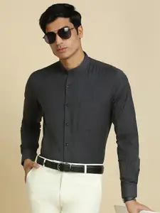 INVICTUS  Original Slim Fit Band Collar Cotton Formal Shirt