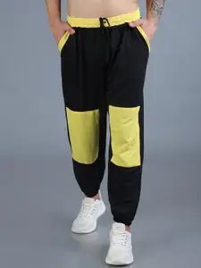 The Dance Bible Men Colourblocked Relaxed Fit Cotton Joggers