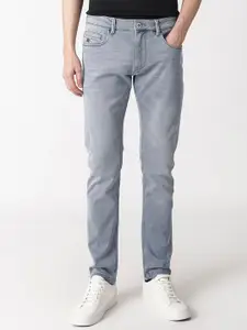 RARE RABBIT Men Slim Fit Low Distress Cotton Stretchable Jeans